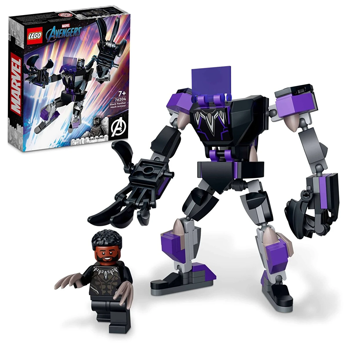 Marvel Black Panther Robot Zırhı 76204 – Yaratıcı Oyuncak Yapım Seti (124 Parça)
