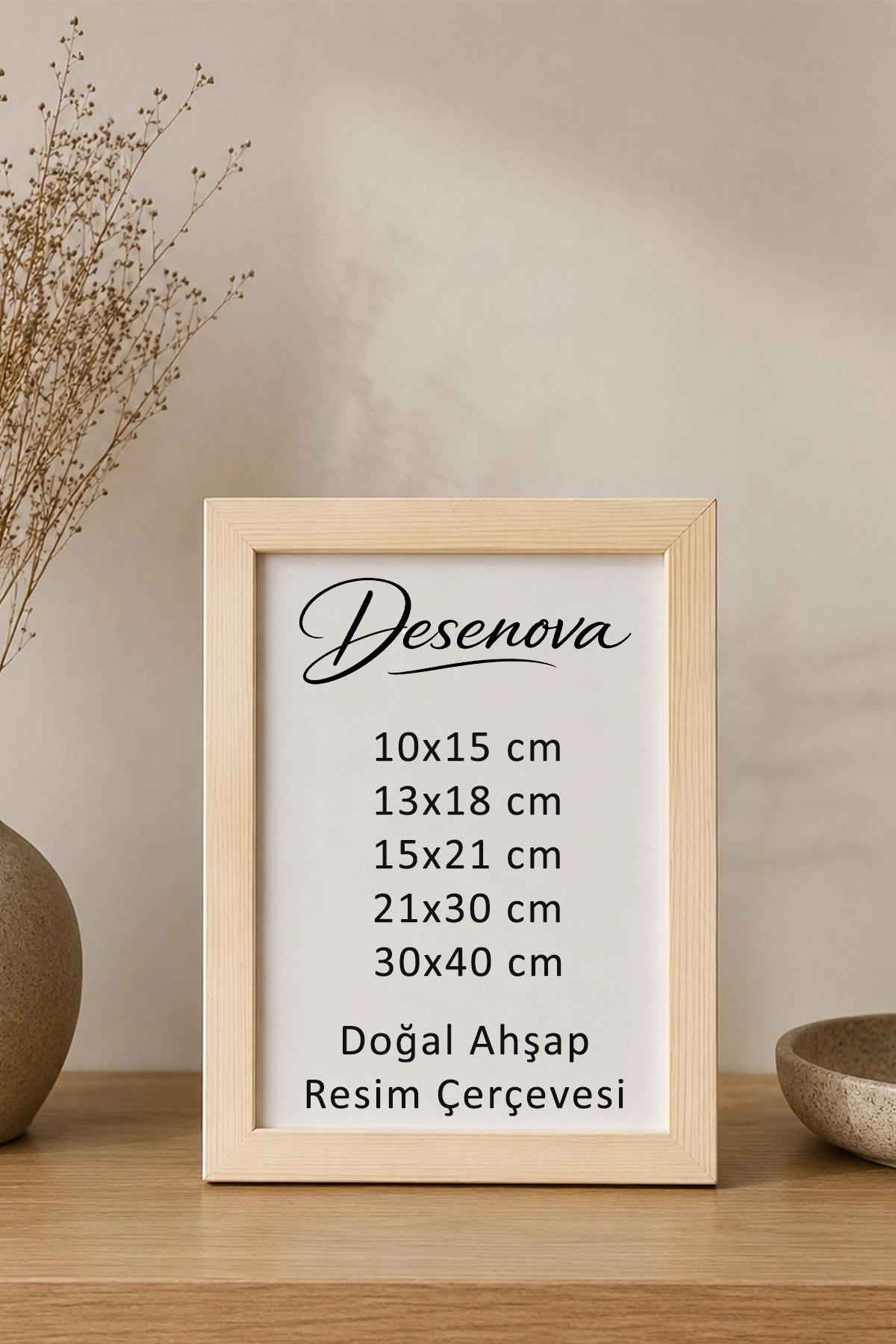 Doğal Ahşap Resim Çerçevesi, Poster, Tablo ve Fotoğraf Çerçeveleri