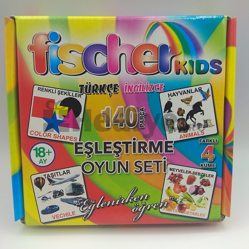 Fisher Kids Eşleştirme Oyun Seti 140 Parça Türkçe-İngilizce