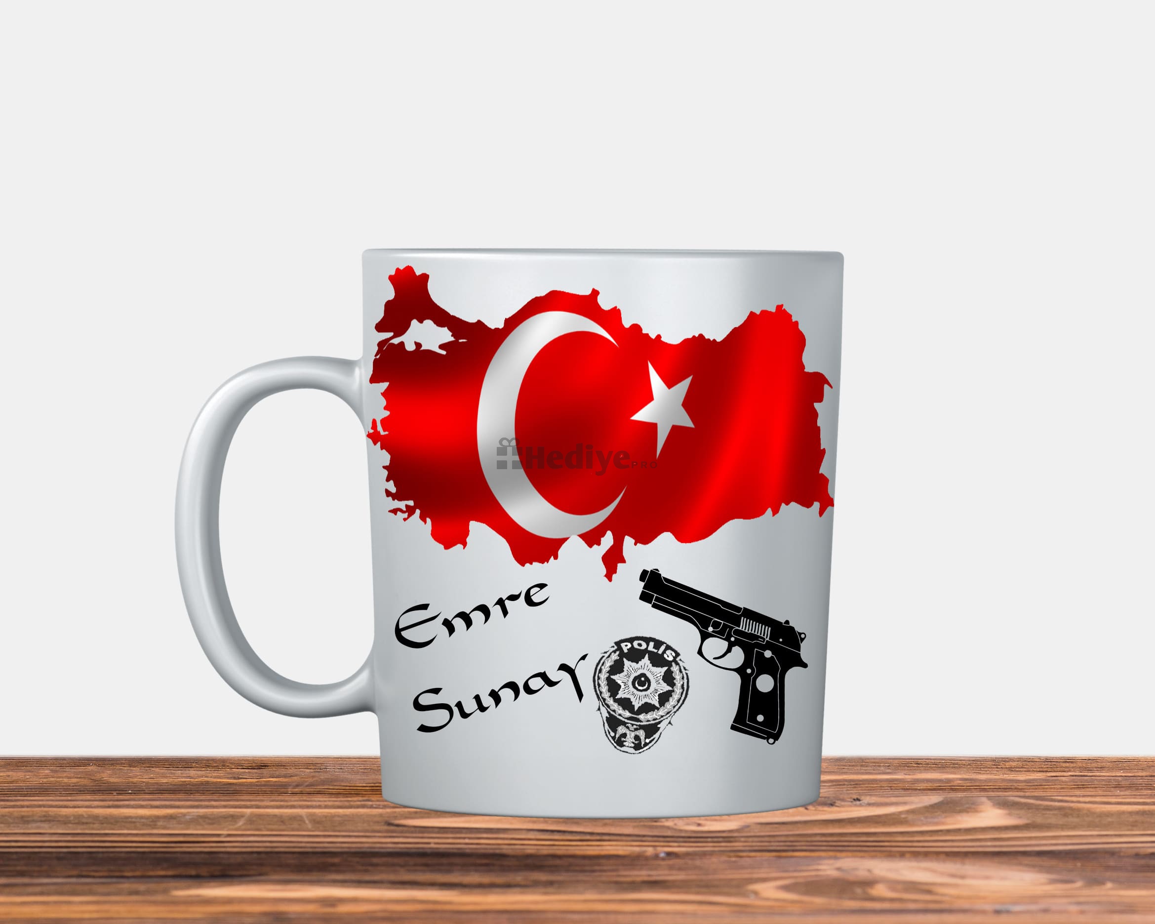 Polislere Özel Hazır Tasarım Baskılı Kupa Bardak