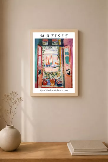 Matisse Temalı Ahşap Çerçeveli Dekoratif Tablo