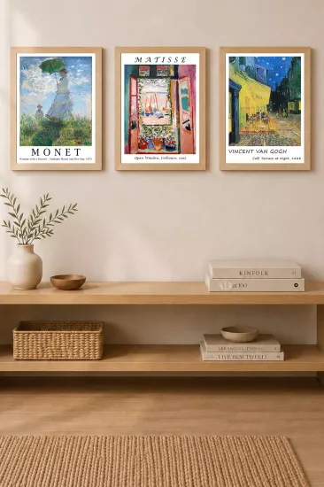 Monet, Matisse ve Van Gogh 3’lü Poster