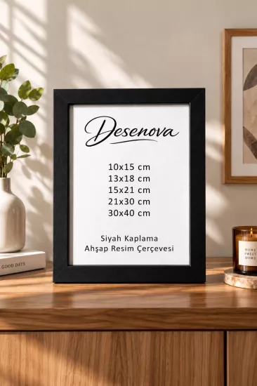 Siyah Dekoratif Fotoğraf ve Poster Çerçevesi
