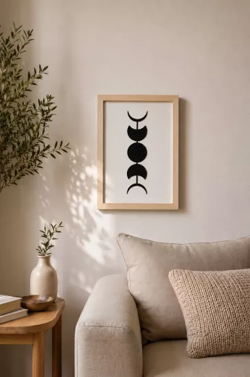 Ayın Evreleri Dekoratif Duvar Tablosu