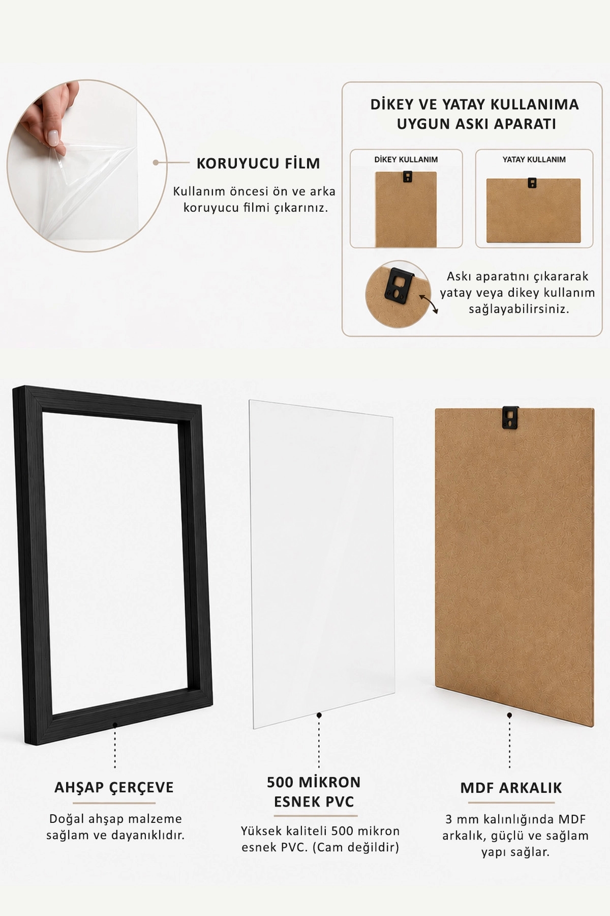 Siyah Ahşap Resim Çerçevesi, Poster, Tablo ve Fotoğraf Çerçeveleri