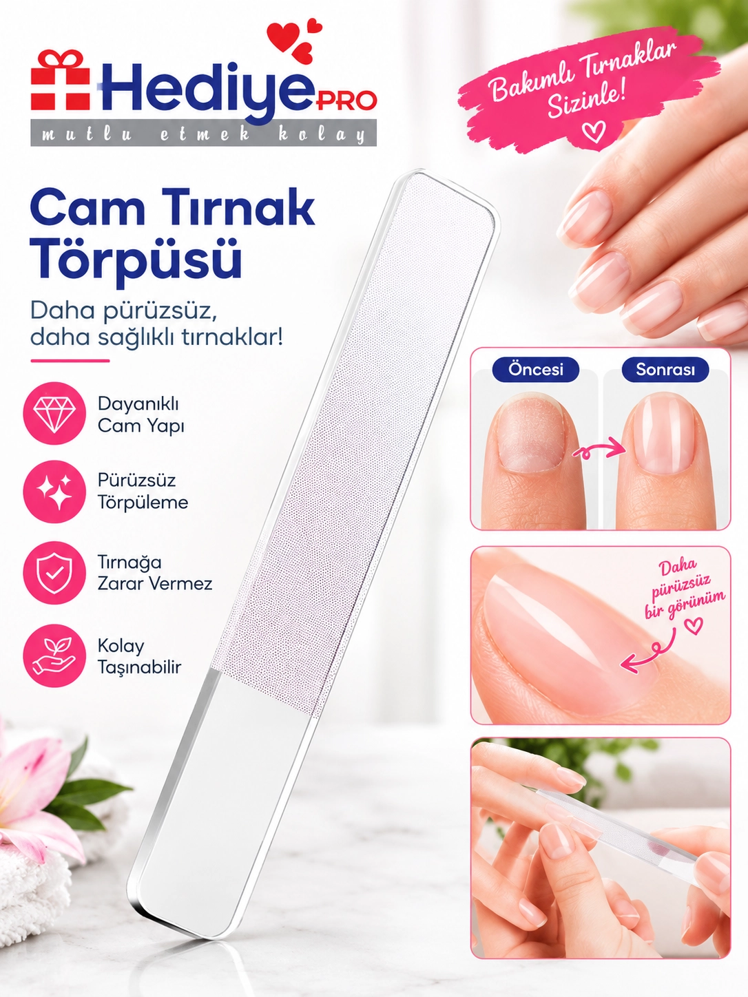 Cam Tırnak Törpüsü Mucizevi Tırnak Parlatıcısı